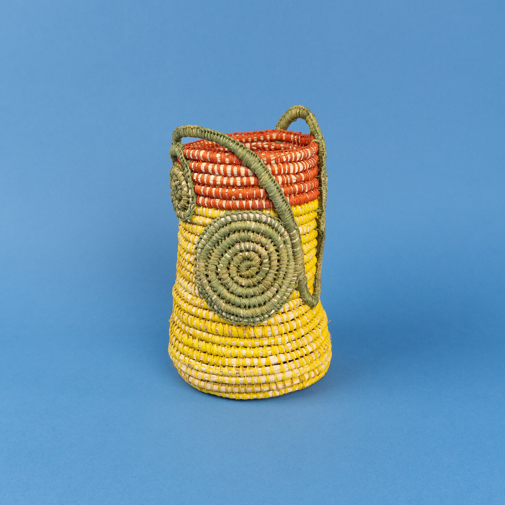 Trina Dalton-Oogjes Trina Dalton-Oogjes — Tall Woven Basket (Green / Orange)