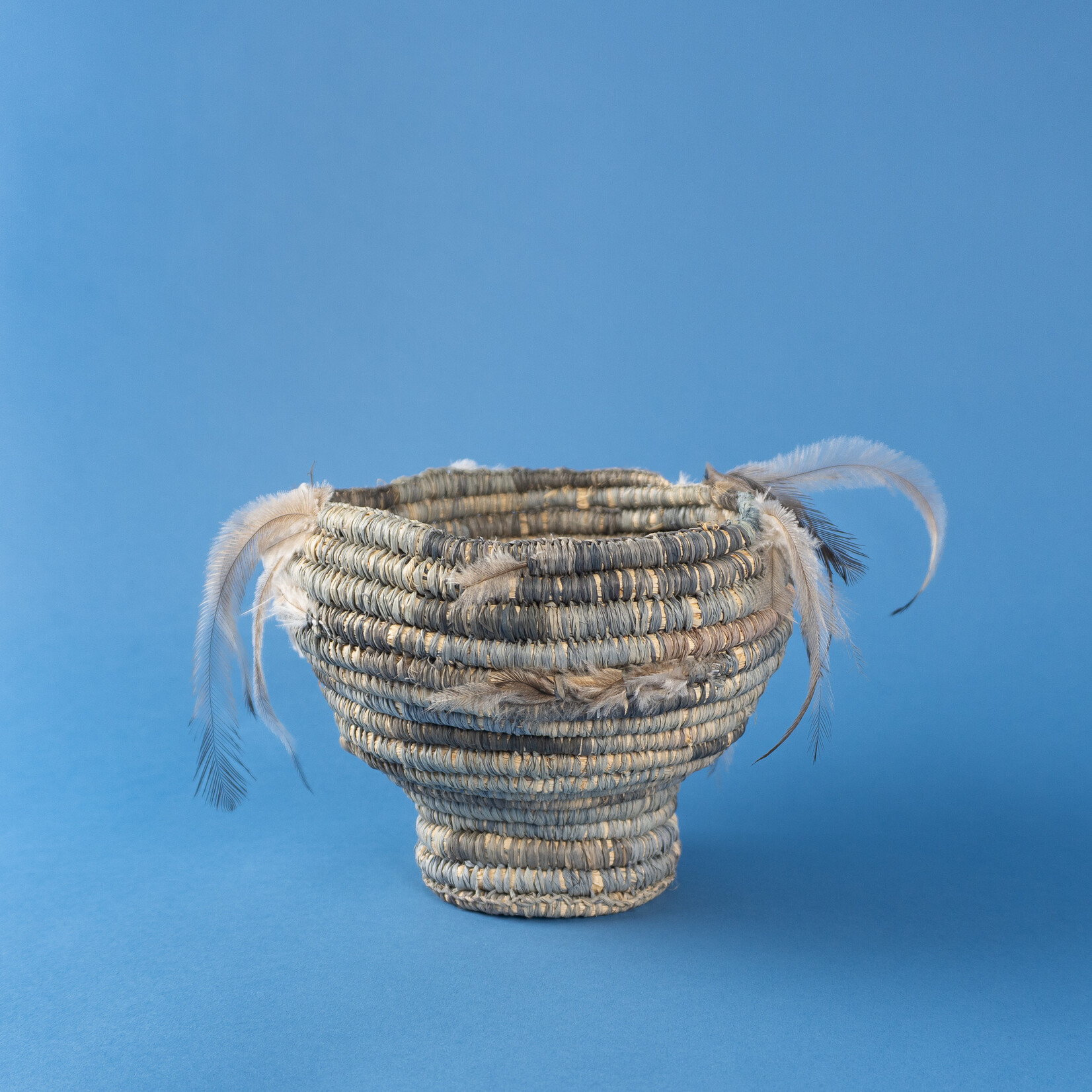 Georgia Boseley Woven Emu Feather Bowl (Blue)