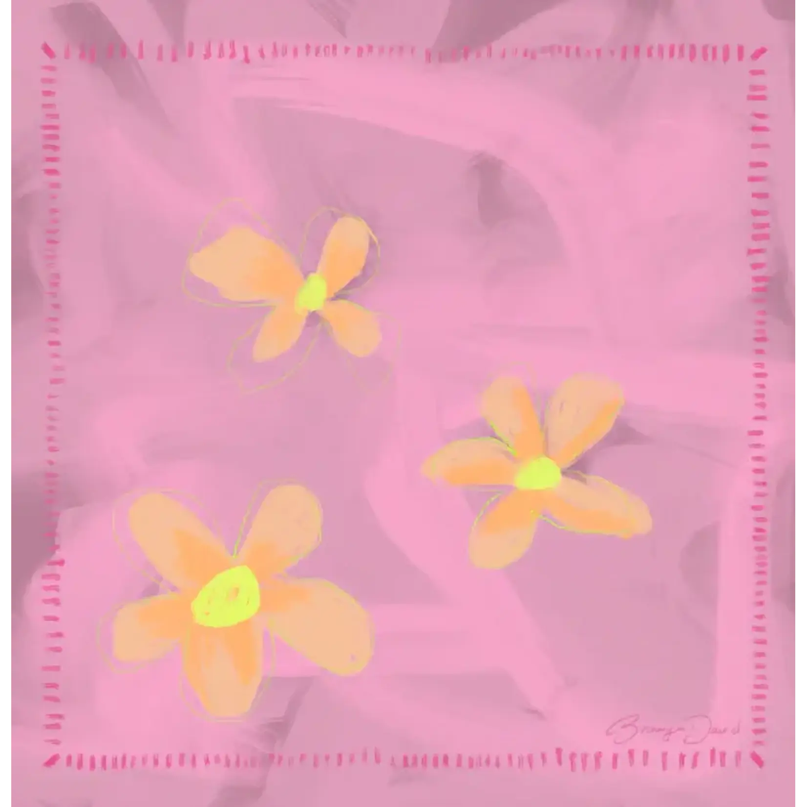 Bronwyn David 'Luwuka Blossoms' Silk Scarf