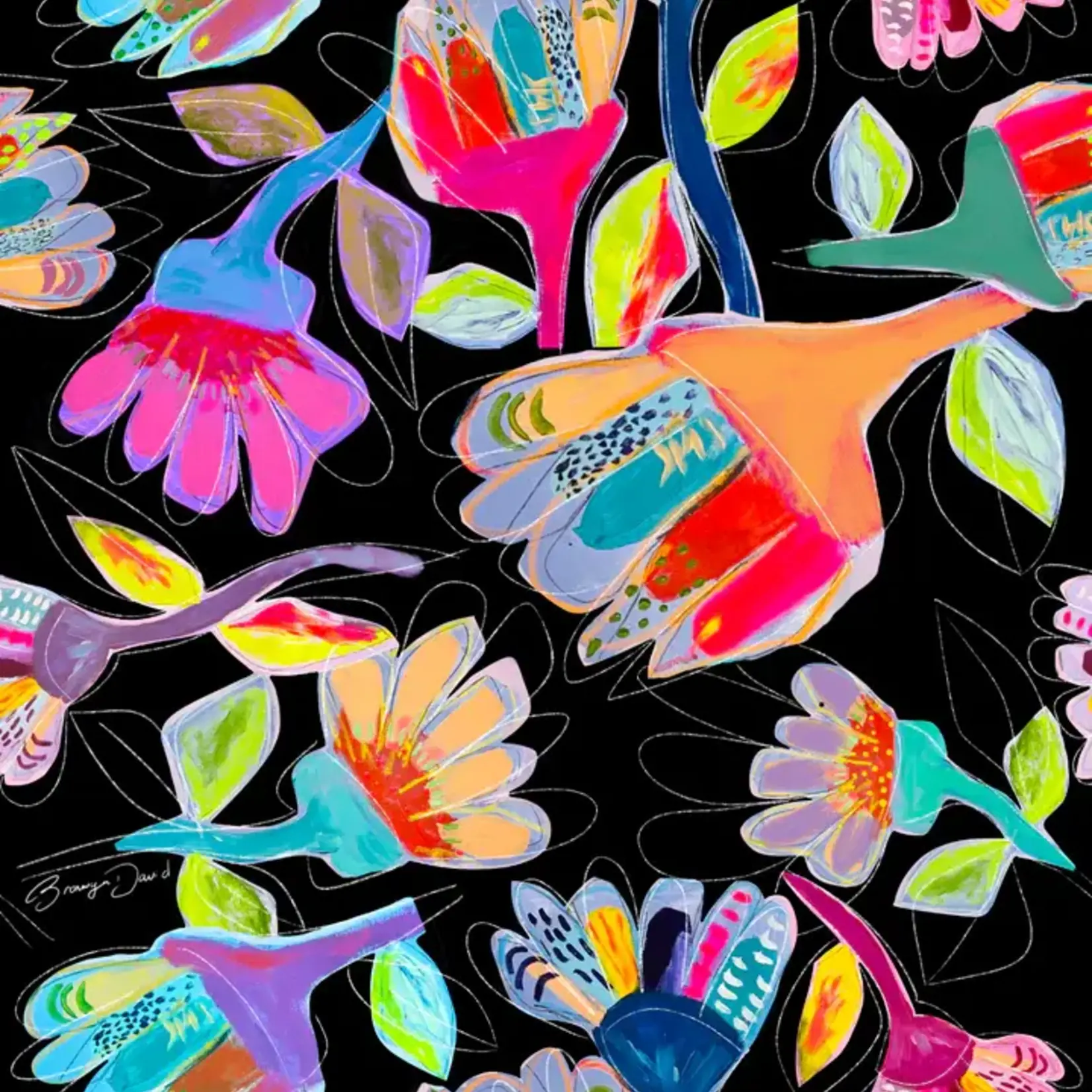 Bronwyn David Bronwyn David — 'Kanikung (Pig Face)' Silk Scarf