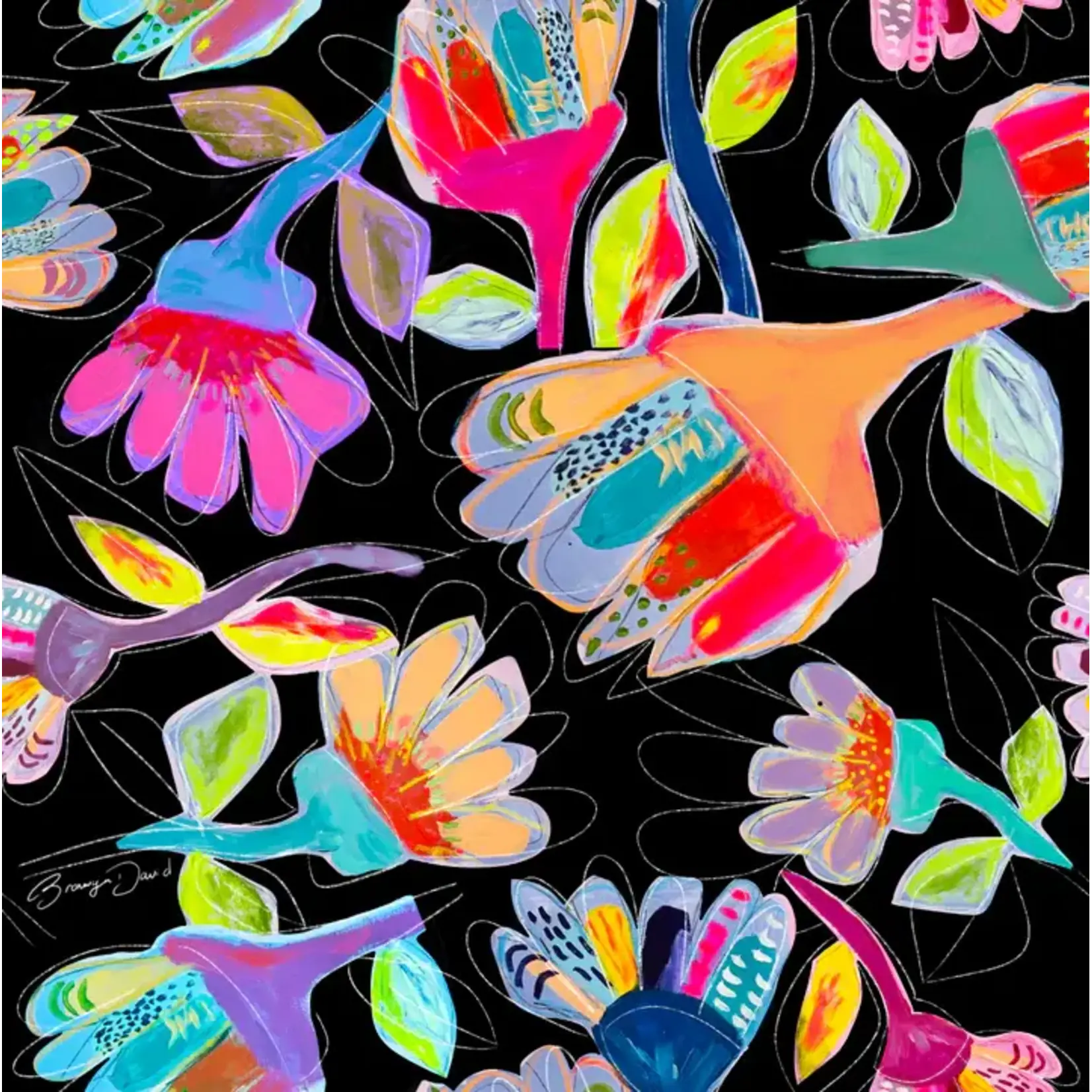 Bronwyn David 'Kanikung (Pig Face)' Silk Scarf