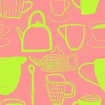 Bronwyn David Bronwyn David — 'Pot of Tea' Silk Scarf