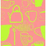 Bronwyn David 'Pot of Tea' Silk Scarf