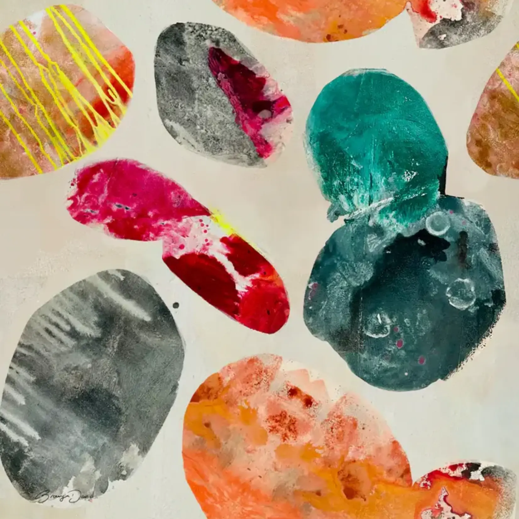 Bronwyn David Bronwyn David — 'Beach Boulders' Silk Scarf