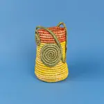 Trina Dalton-Oogjes Tall Woven Basket (Green / Orange)