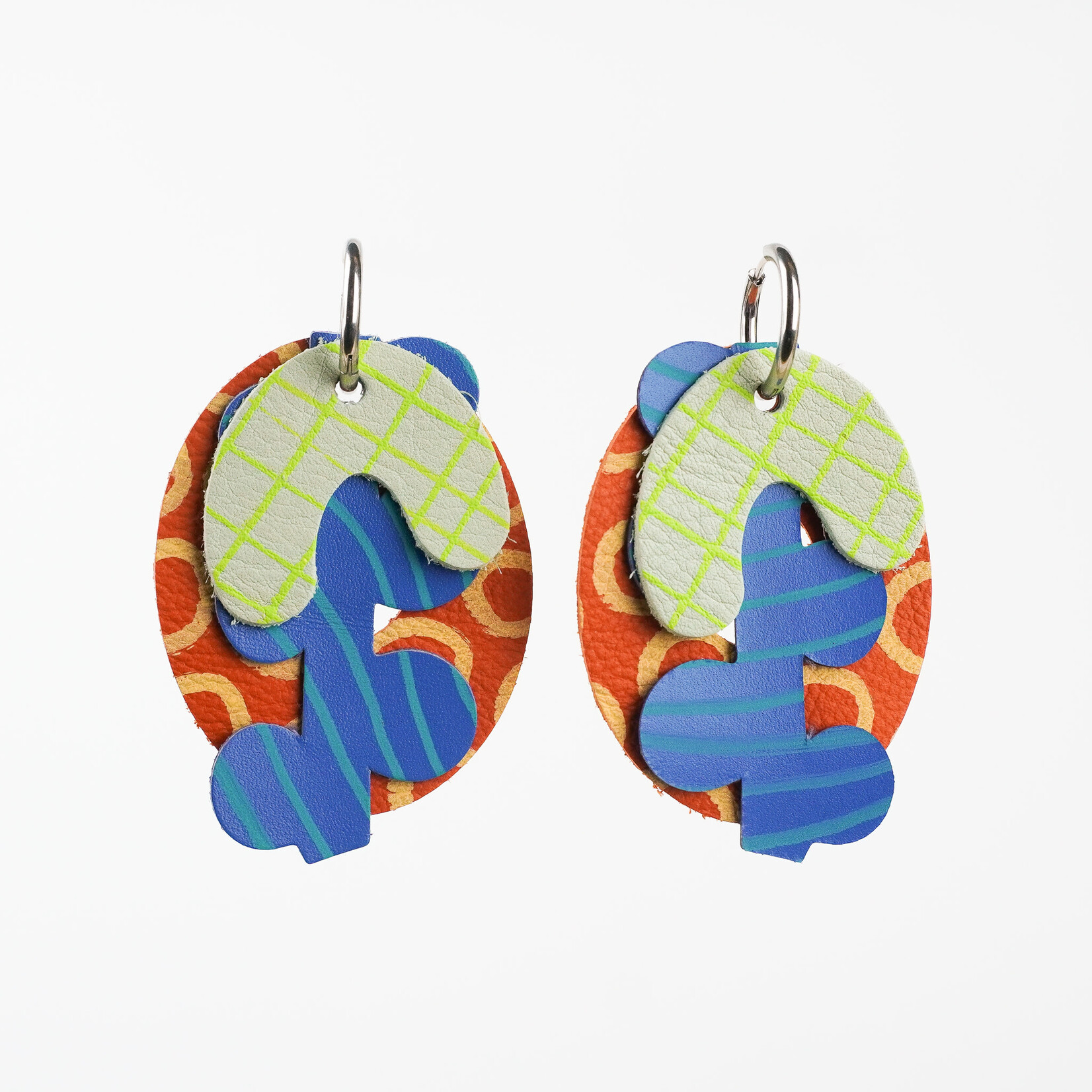 Bronwyn David 'Interchangeable Connections' Earrings (Orange)