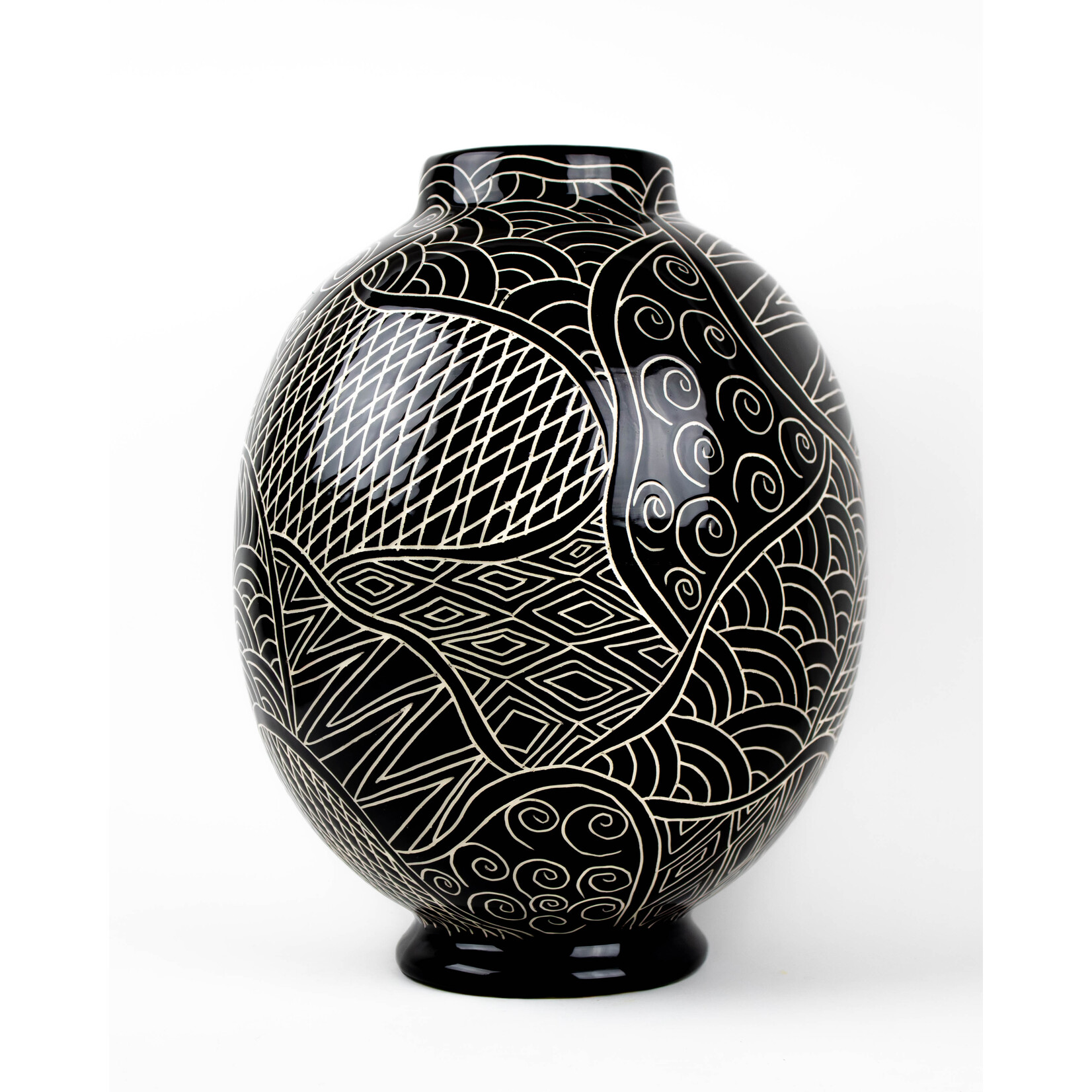 BNYM Ceramic 'Symbol & Lines' Lolly Vase