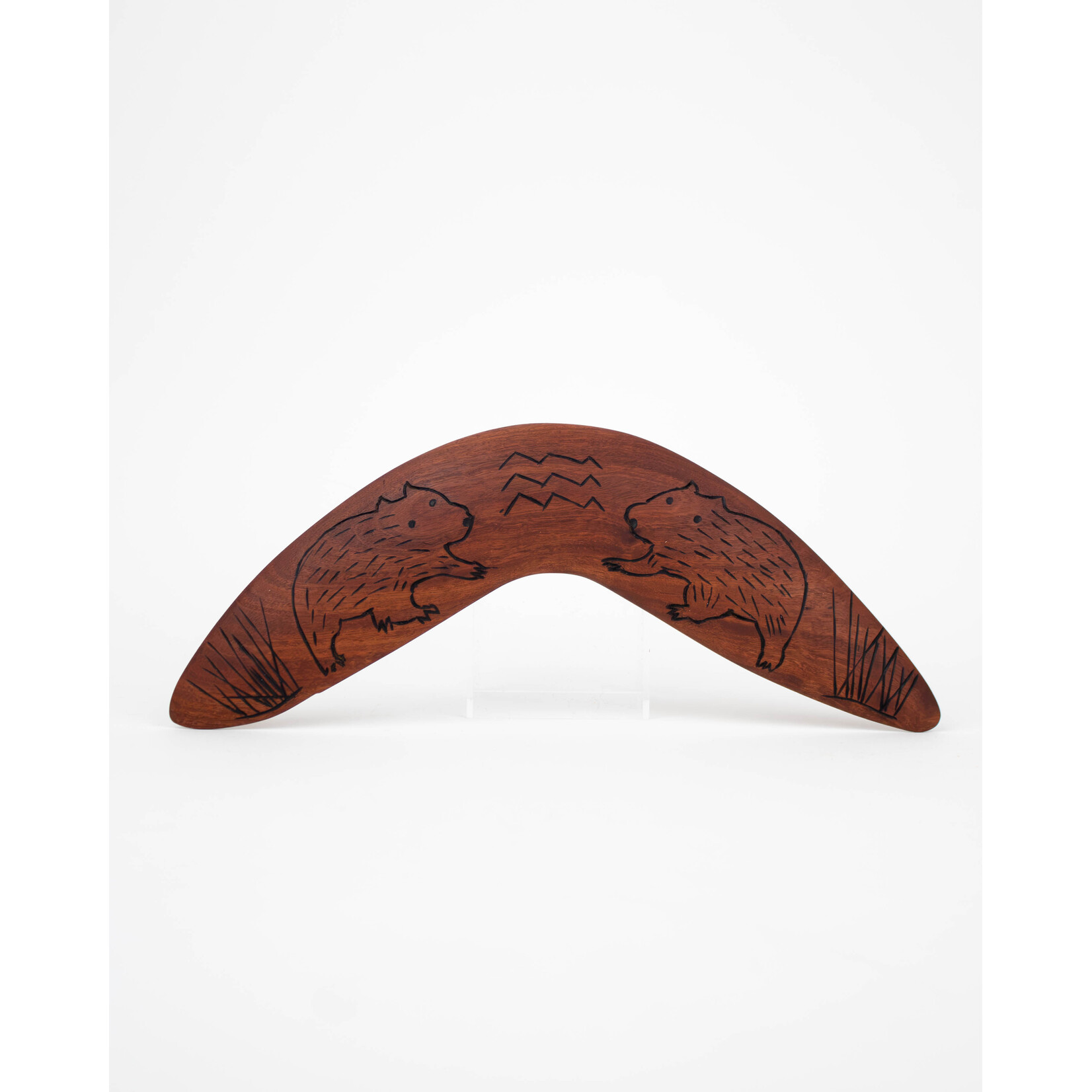 Ngual-Ngal Mon Handmade Boomerang 'Warrin the Wombat'