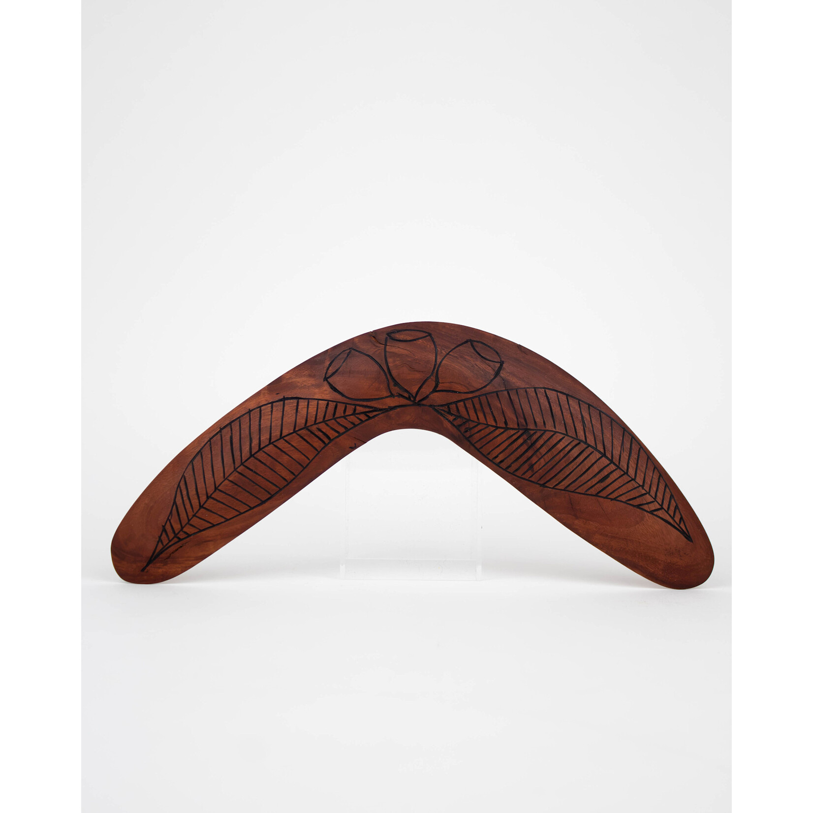 Ngual-Ngal Mon Handmade Boomerang 'Gum Leaves'
