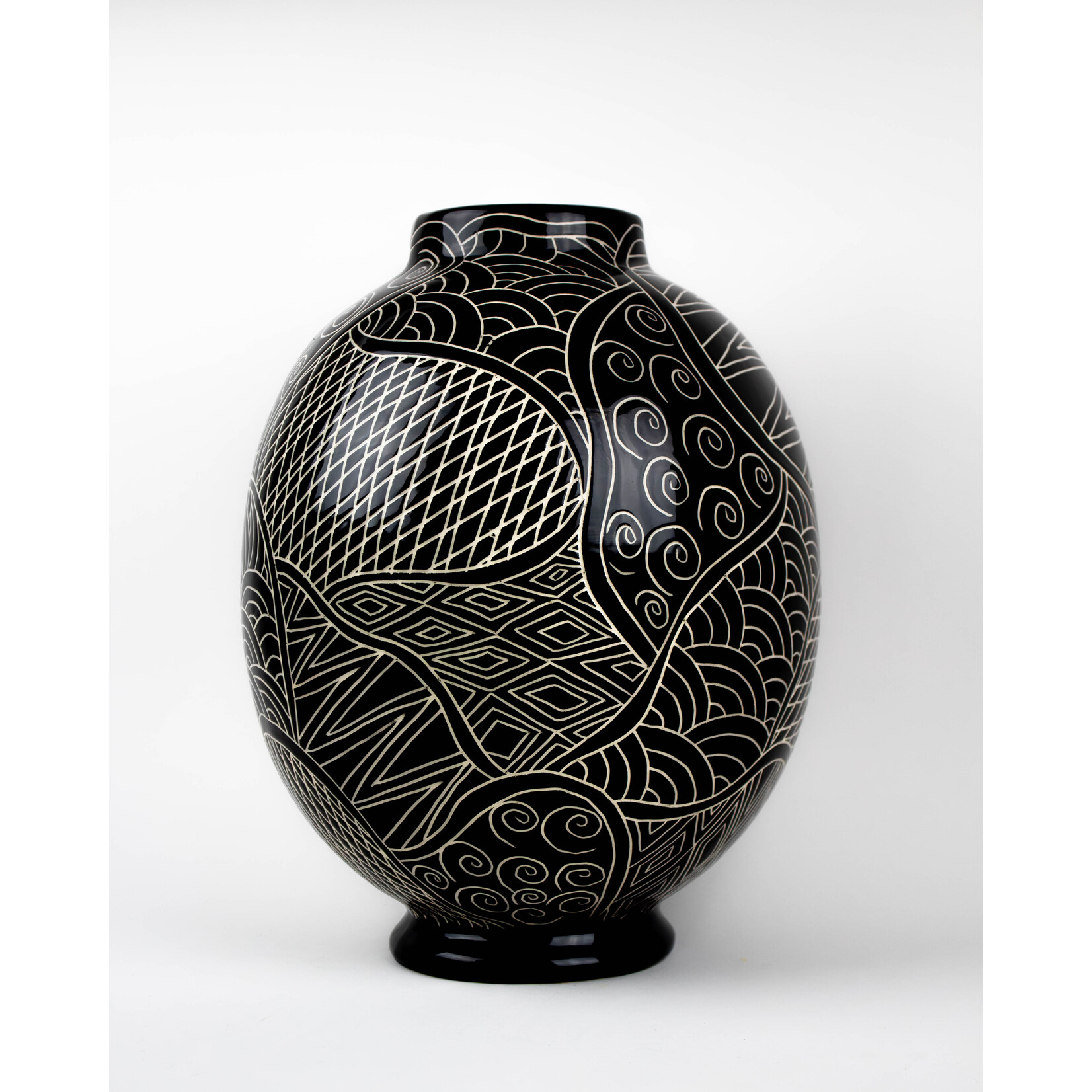 BNYM Ceramic 'Symbol & Lines' Lolly Vase