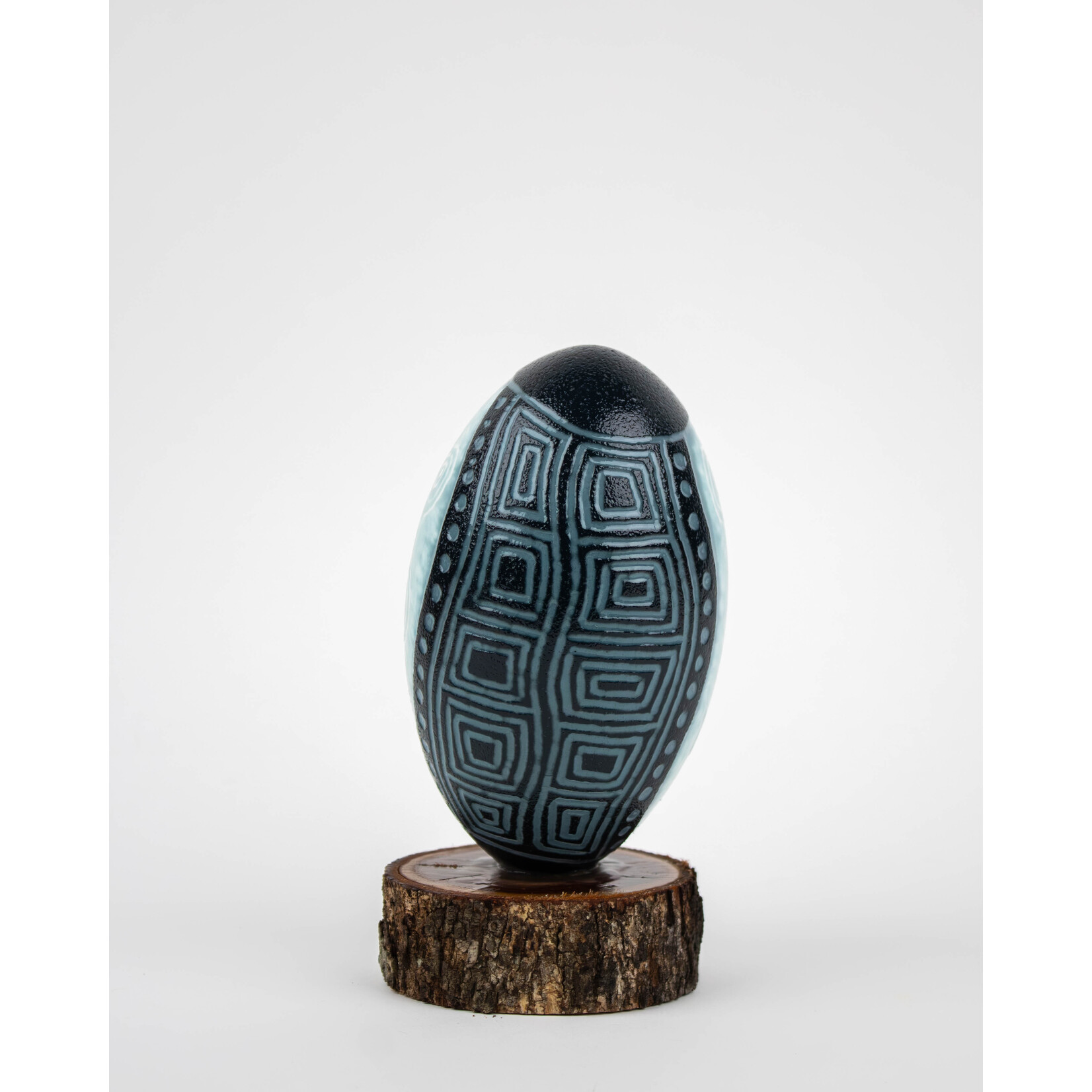 Uncle Eric Brown Carved Emu Egg