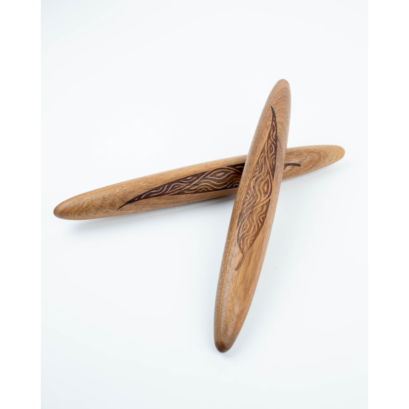 Ngarga Warendj Clapsticks with Gum Leaves