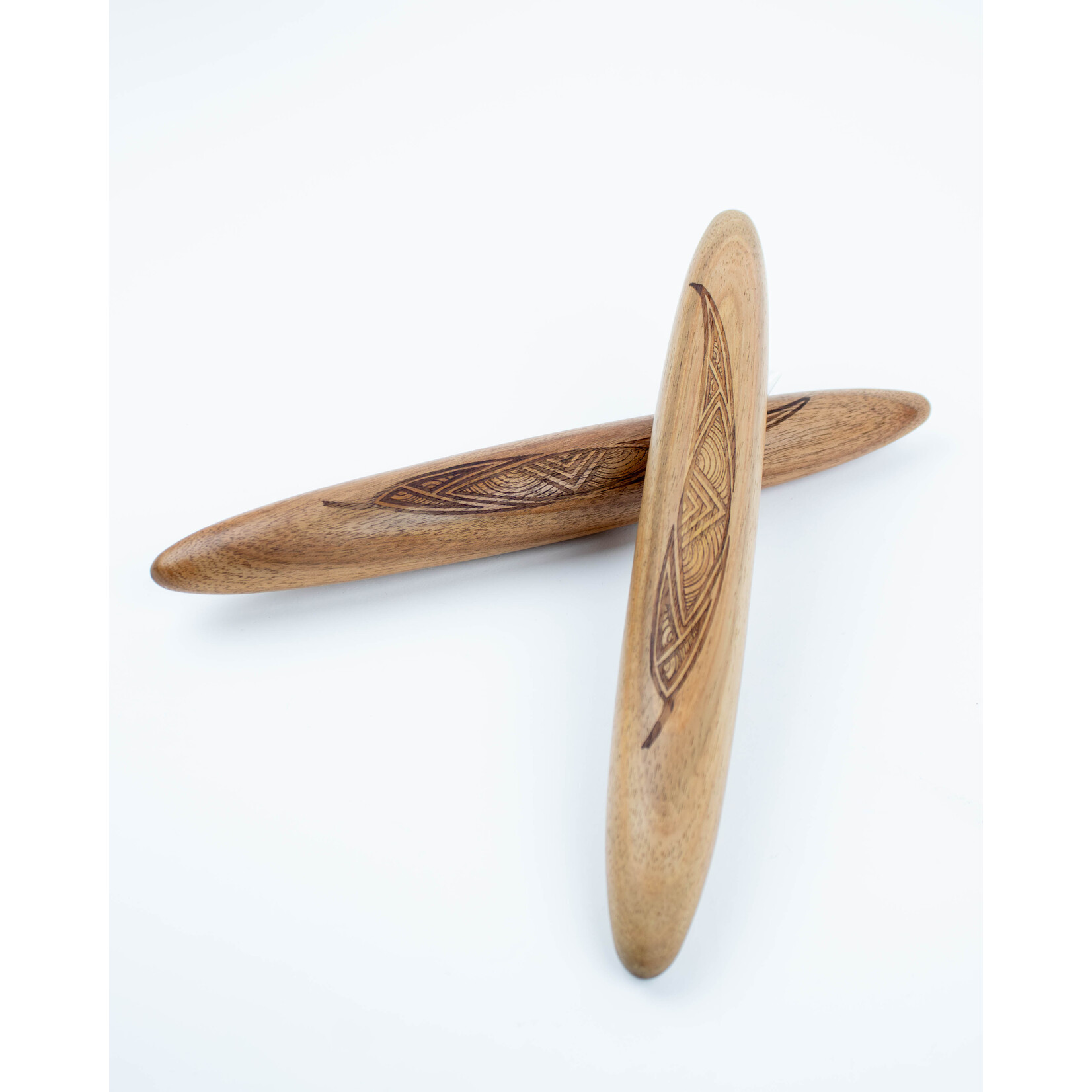 Ngarga Warendj Clapsticks with Gum Leaves
