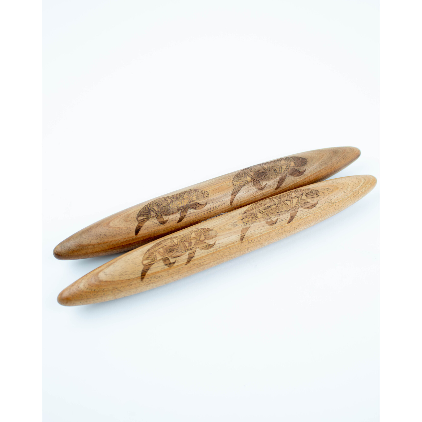 Ngarga Warendj Clapsticks with Gum Leaves