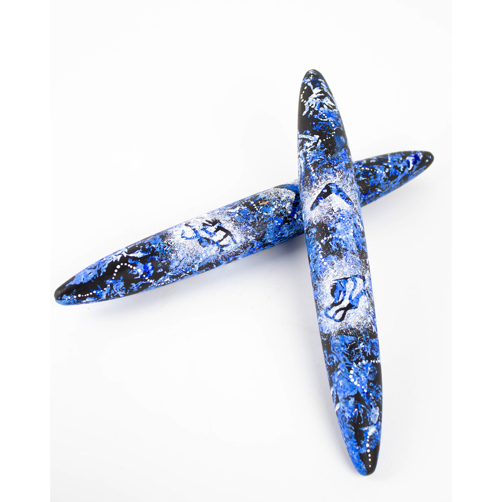 Kevin Williams Large Black Wattle Clapsticks Blue