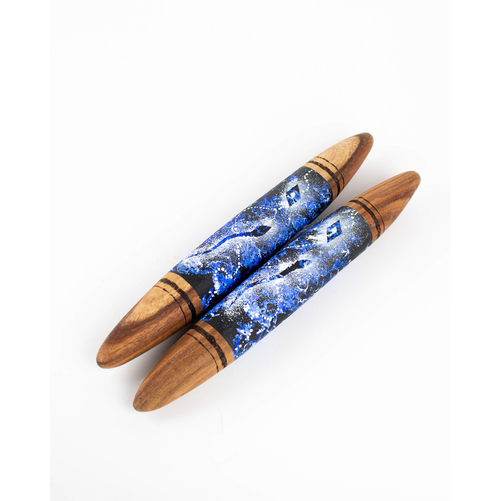 Kevin Williams Large Black Wattle Clapsticks Blue