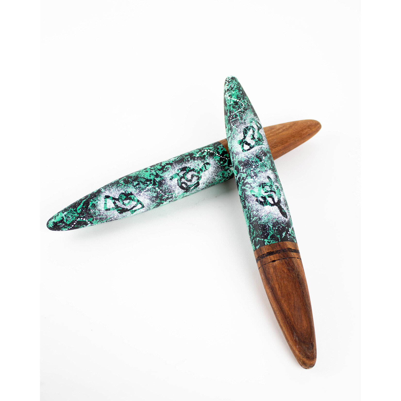 Kevin Williams Large Black Wattle Clapsticks Green