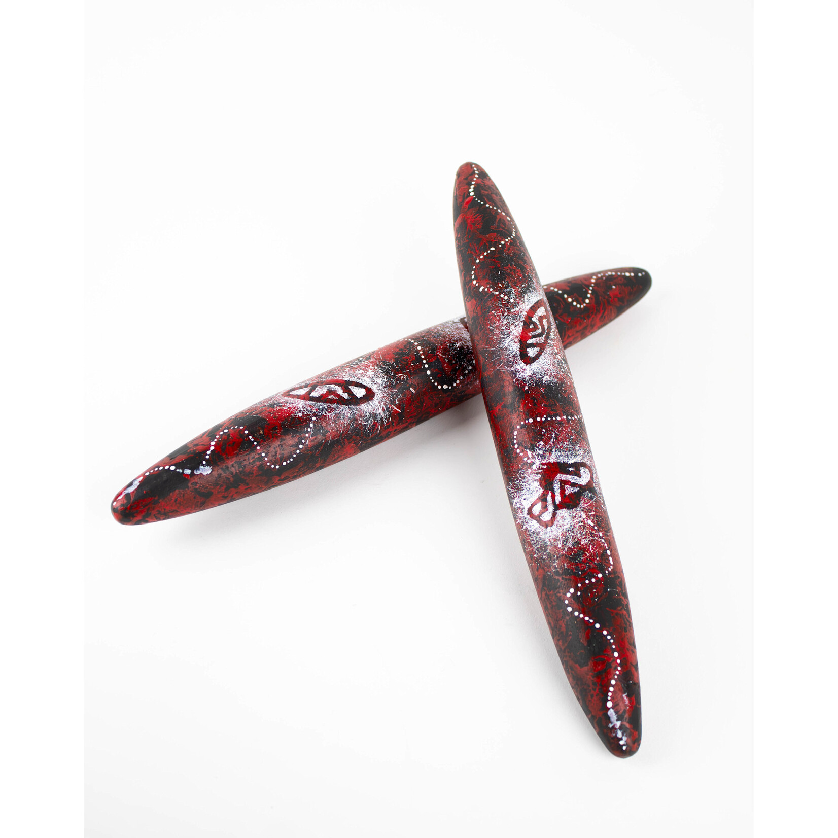 Kevin Williams Large Black Wattle Clapsticks Red