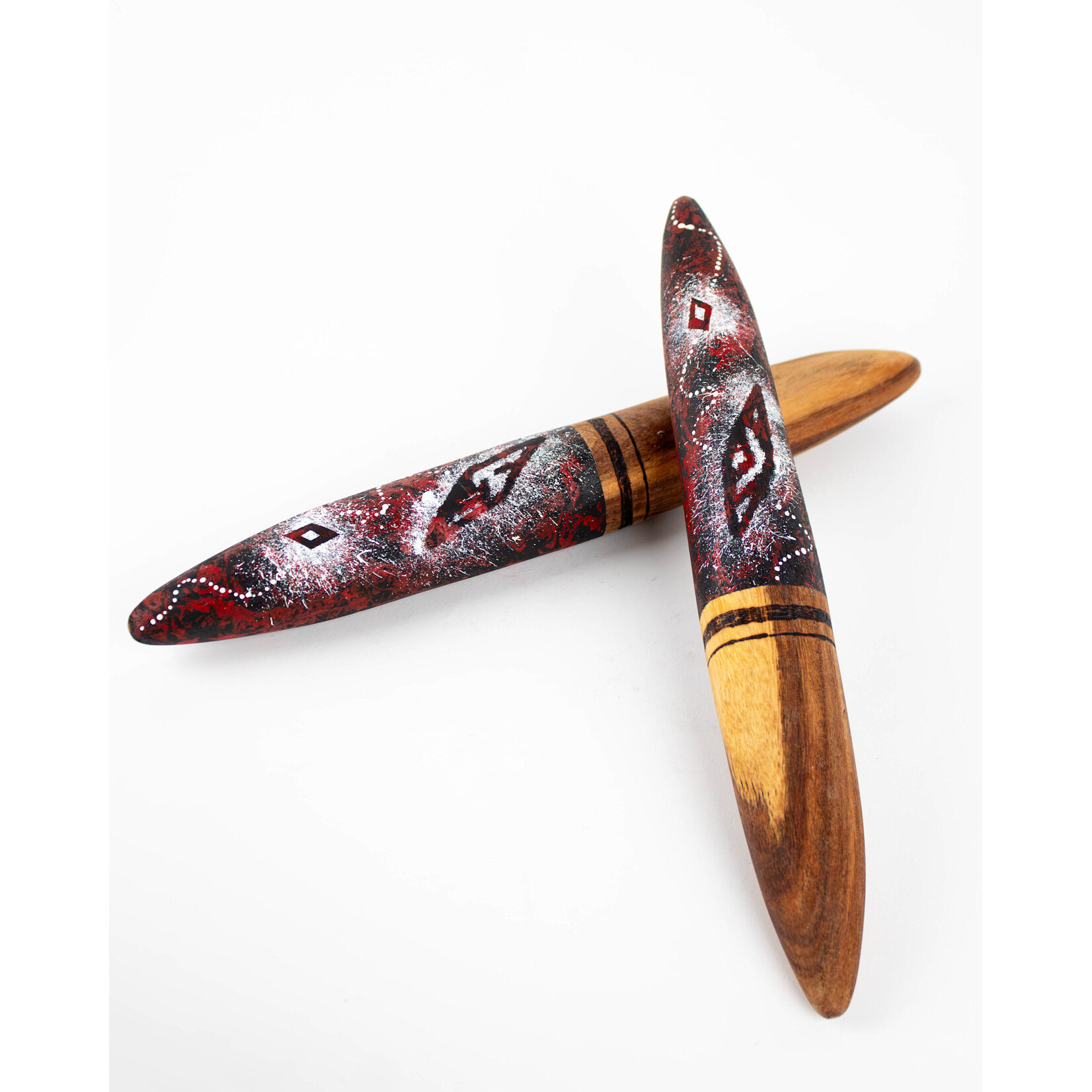 Kevin Williams Large Black Wattle Clapsticks Red