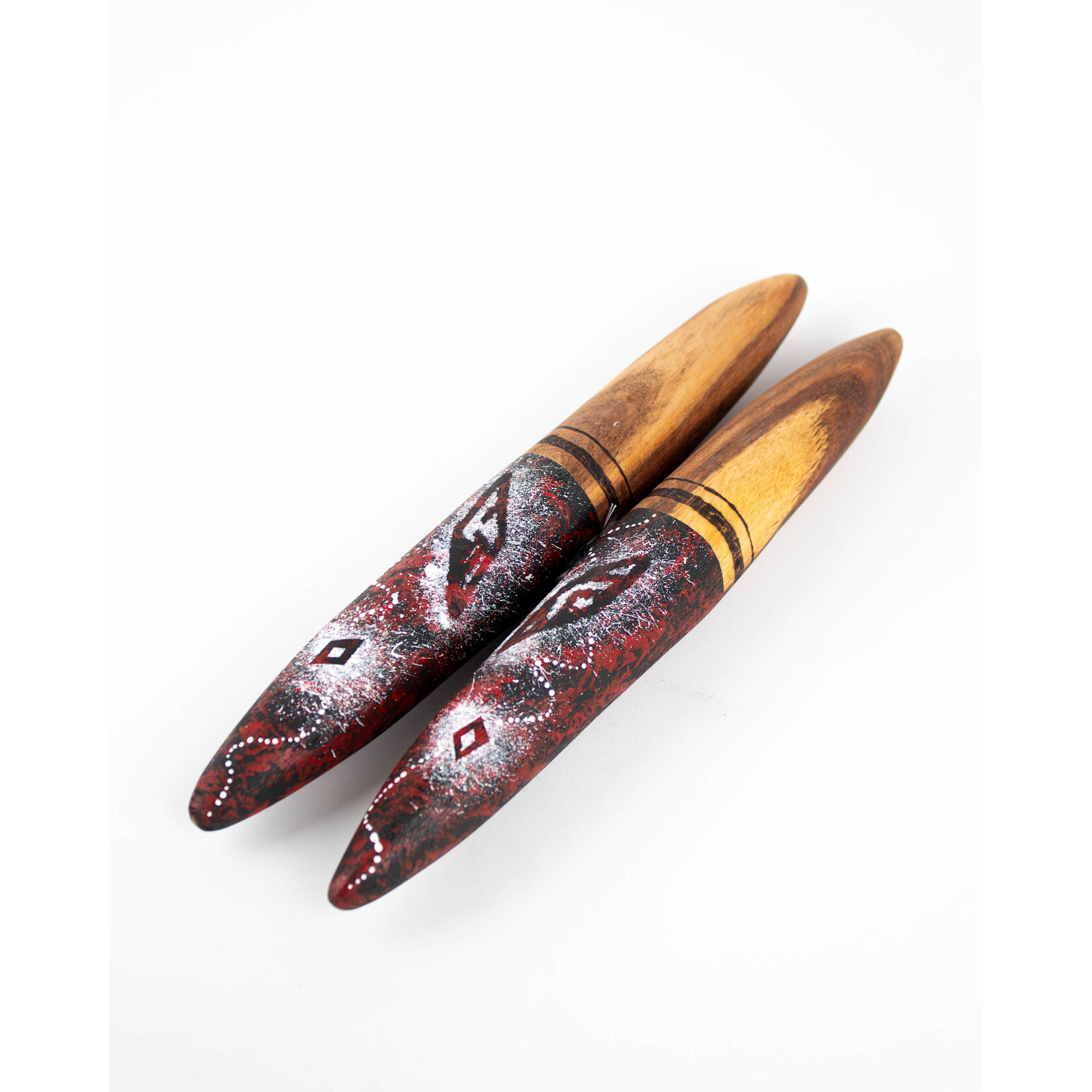 Kevin Williams Large Black Wattle Clapsticks Red