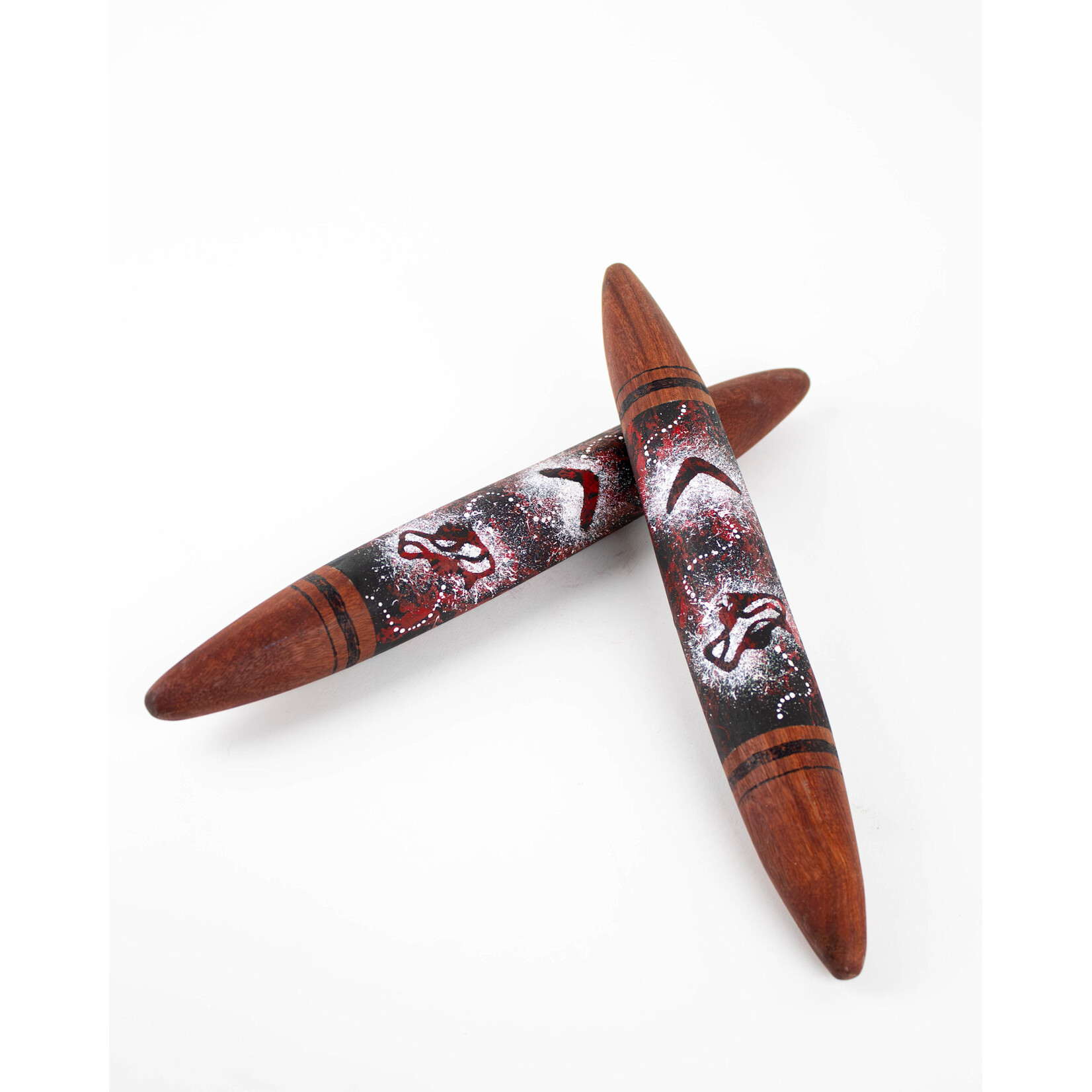 Kevin Williams Large Black Wattle Clapsticks Red