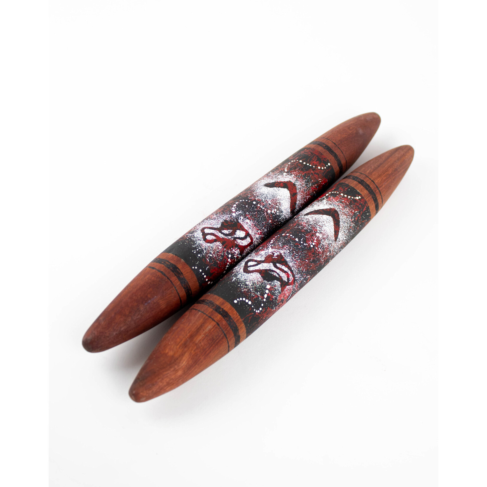 Kevin Williams Large Black Wattle Clapsticks Red