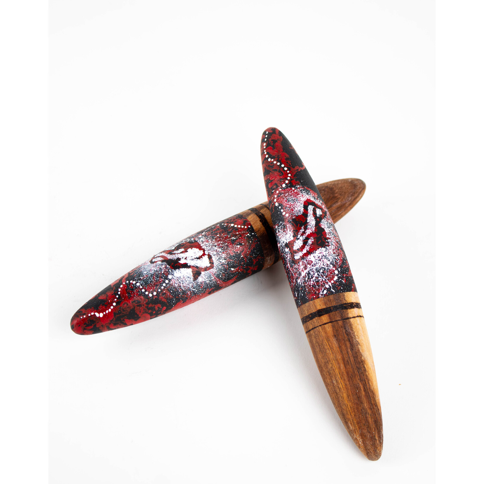 Kevin Williams Small Black Wattle Clapsticks Red