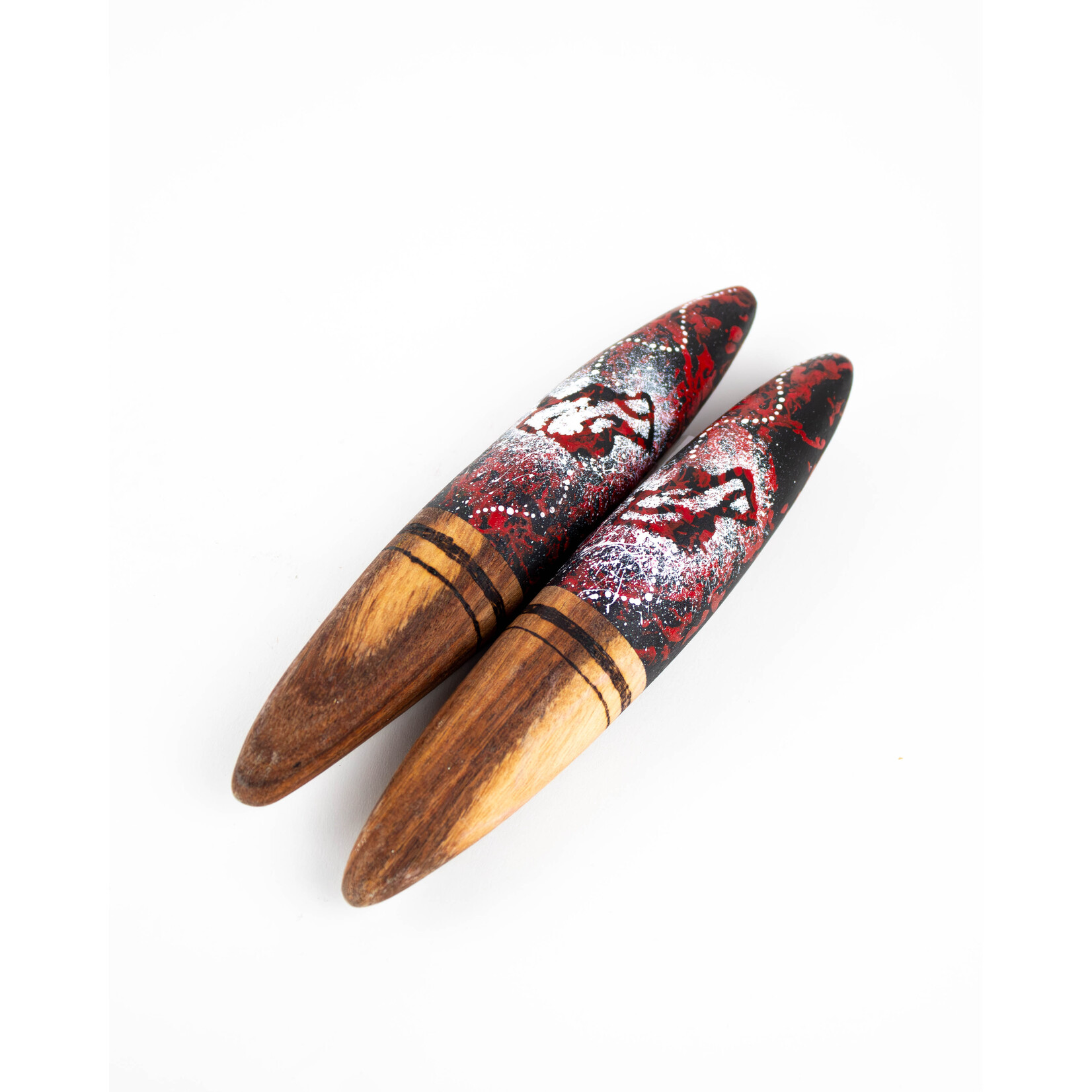Kevin Williams Small Black Wattle Clapsticks Red
