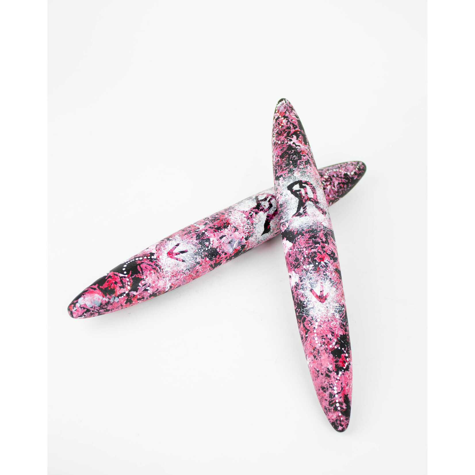 Kevin Williams Large Black Wattle Clapsticks Pink