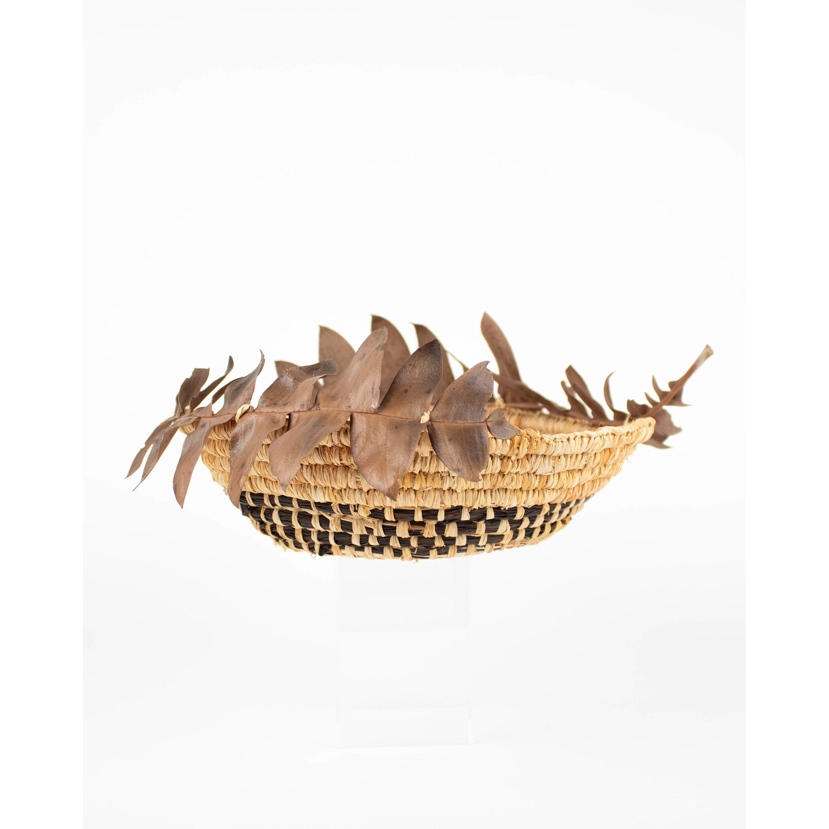 Emma Stenhouse Art Woven Basket with Leaf