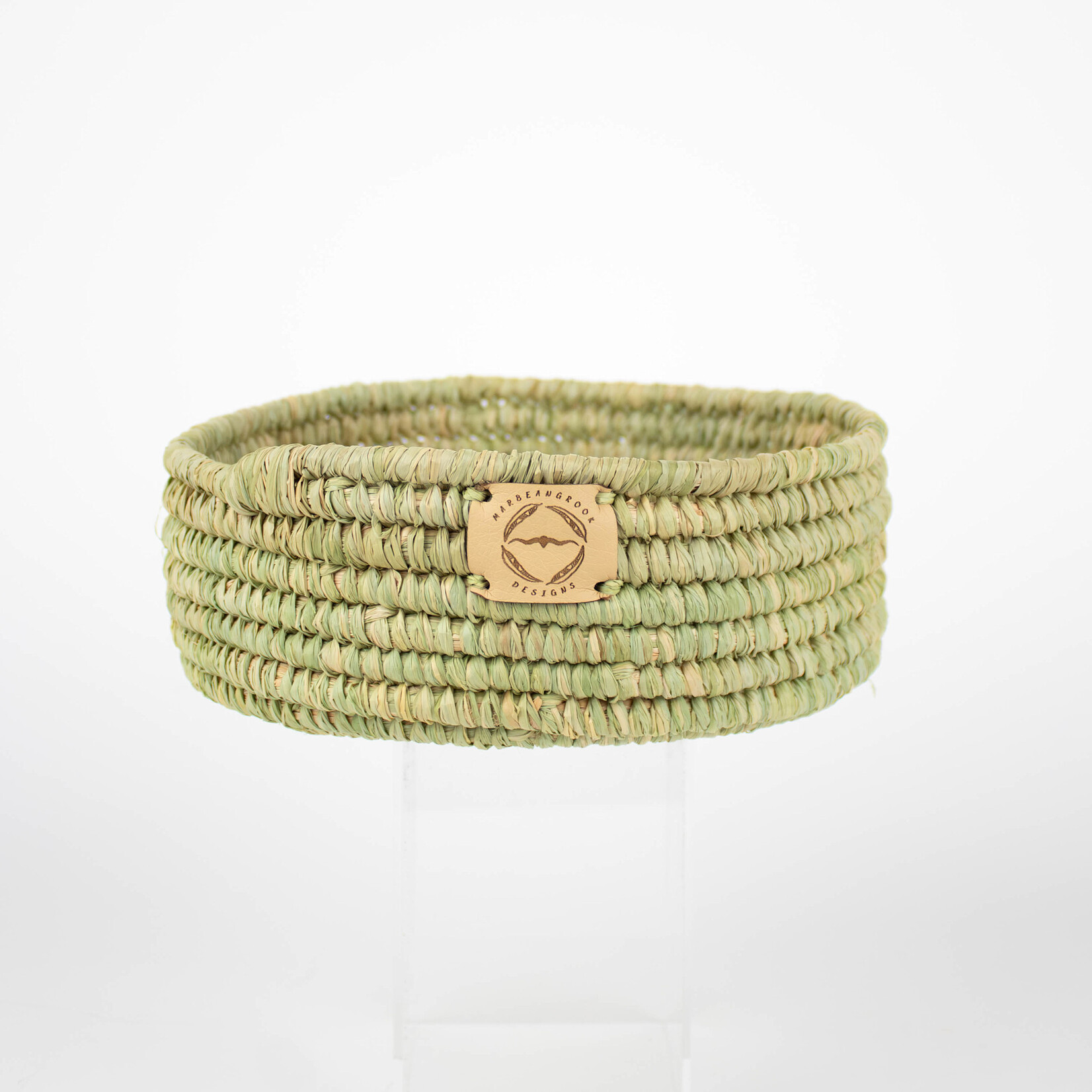 Marbeangrook Designs Raffia Woven Basket (Green)