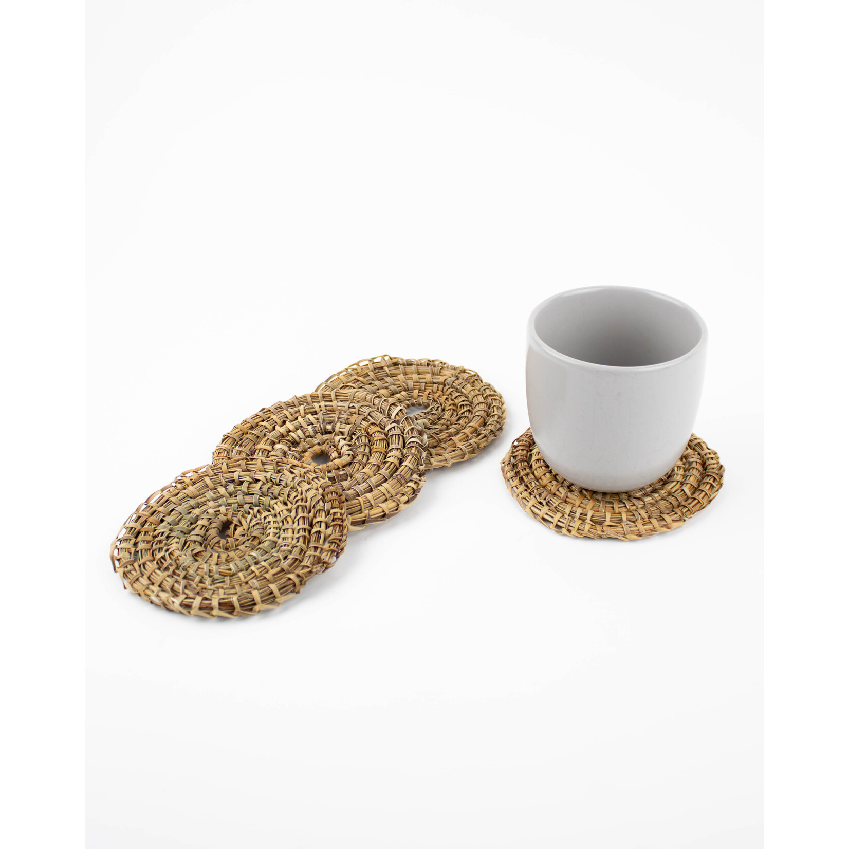 Georgia Boseley Woven Coasters — Flax