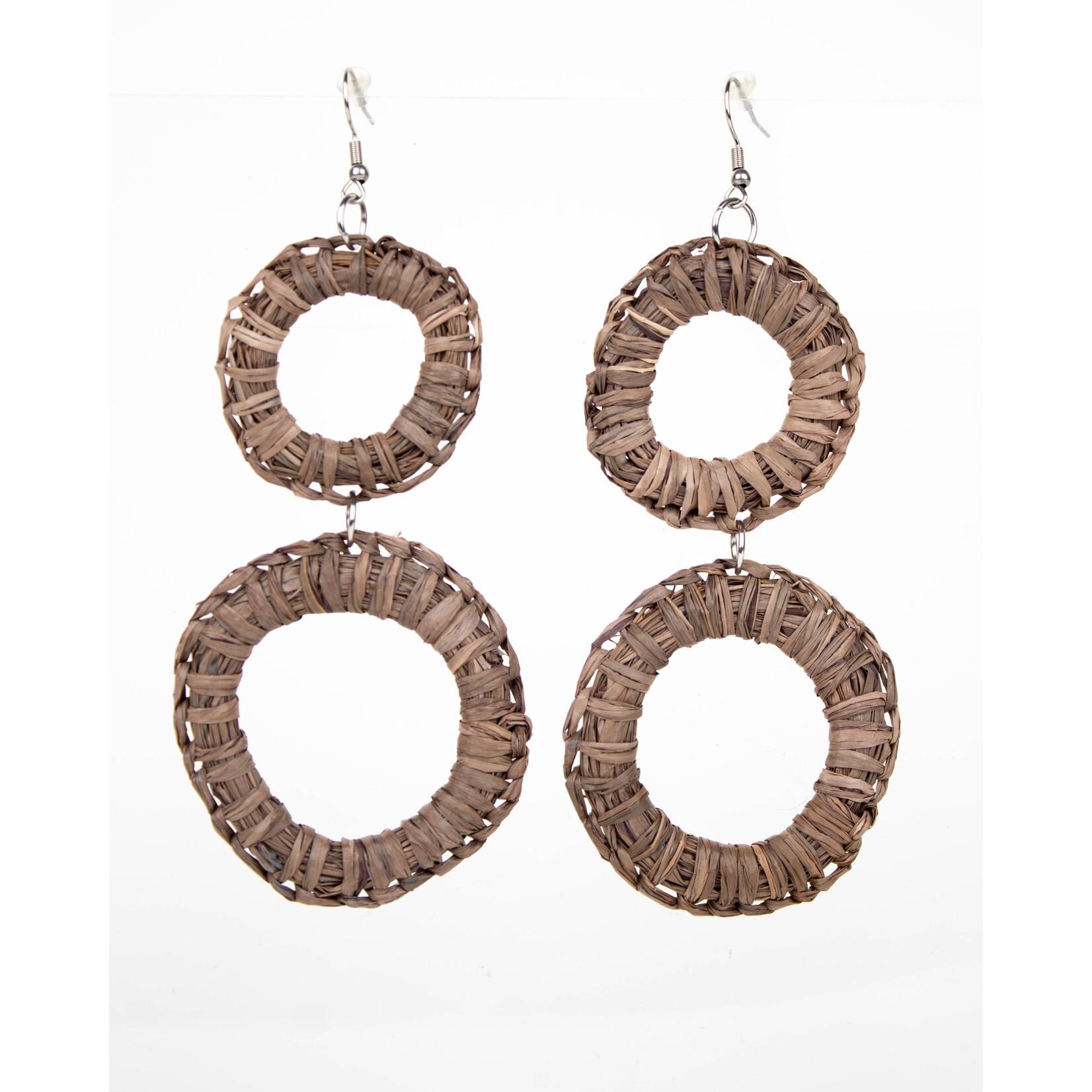 Georgia Boseley 'Double Hoop' Brown Earrings