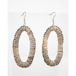 Georgia Boseley Oval Earrings 'Light Grey'