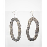 Georgia Boseley Oval Earrings 'Grey'