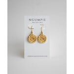 Ngumpie Weaving Copper Weaved Earrings—Gold