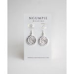 Ngumpie Weaving Copper Weaved Earrings—Silver