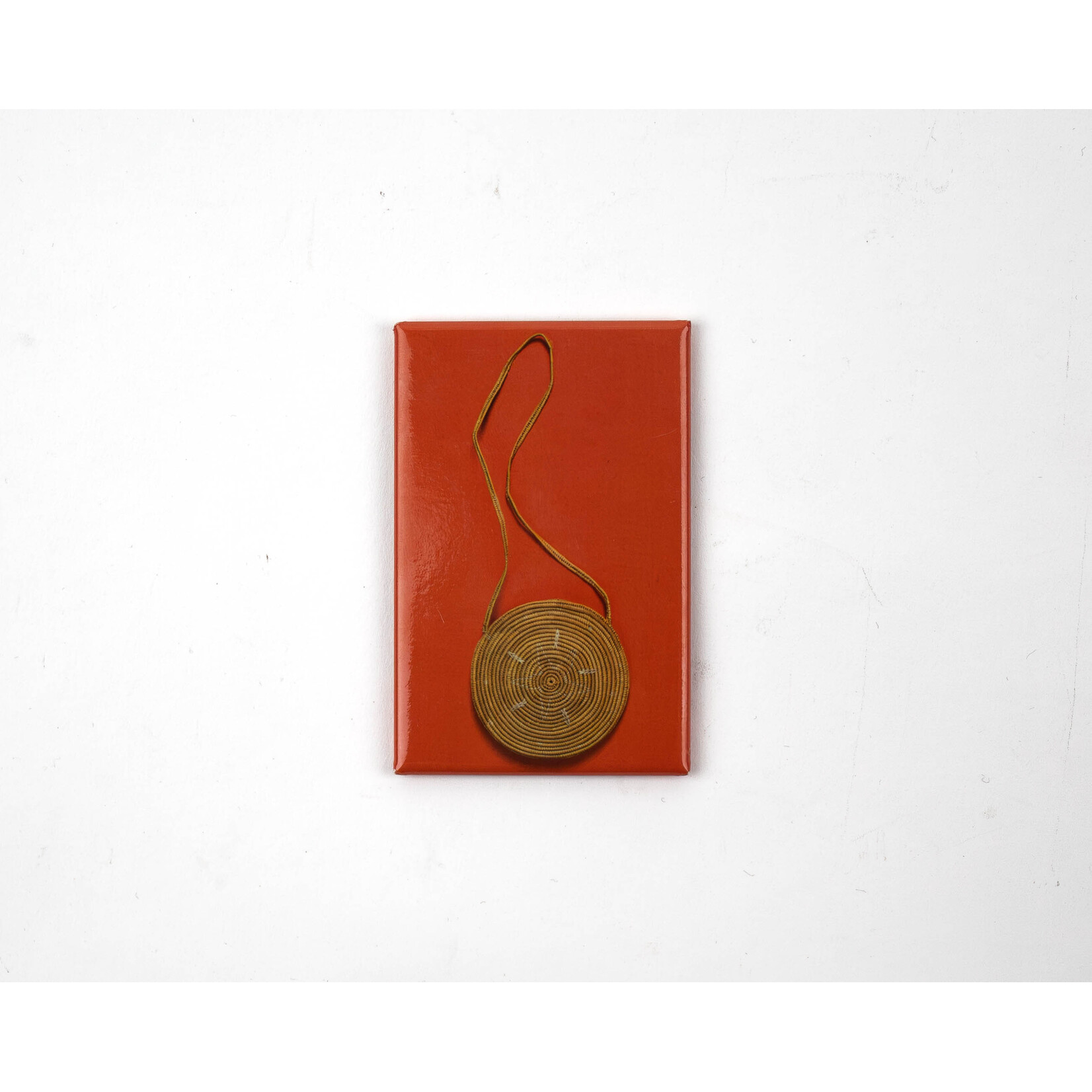 Aunty Connie Hart Orange Woven Basket Magnet