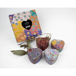Alperstein Designs 'Warlukurlangu Artist' Tin Heart Shaped Bauble Set of 4
