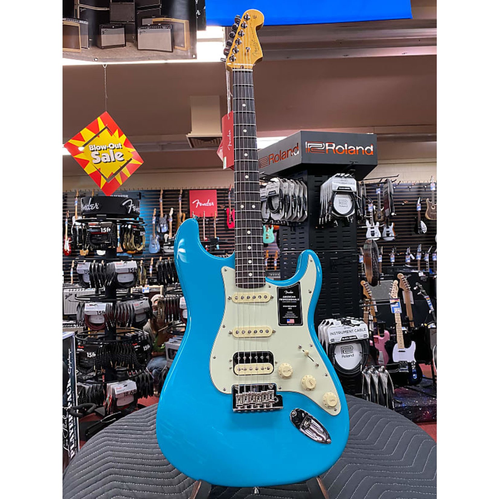 fender american professional ii stratocaster miami blue rosewood