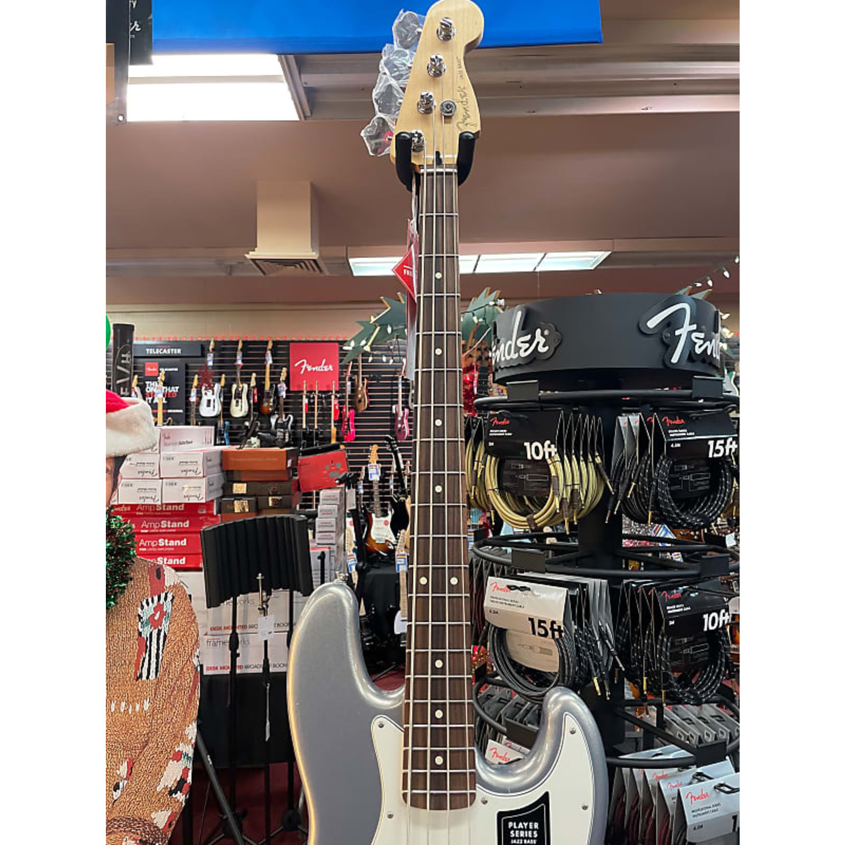 fender precision bass silver