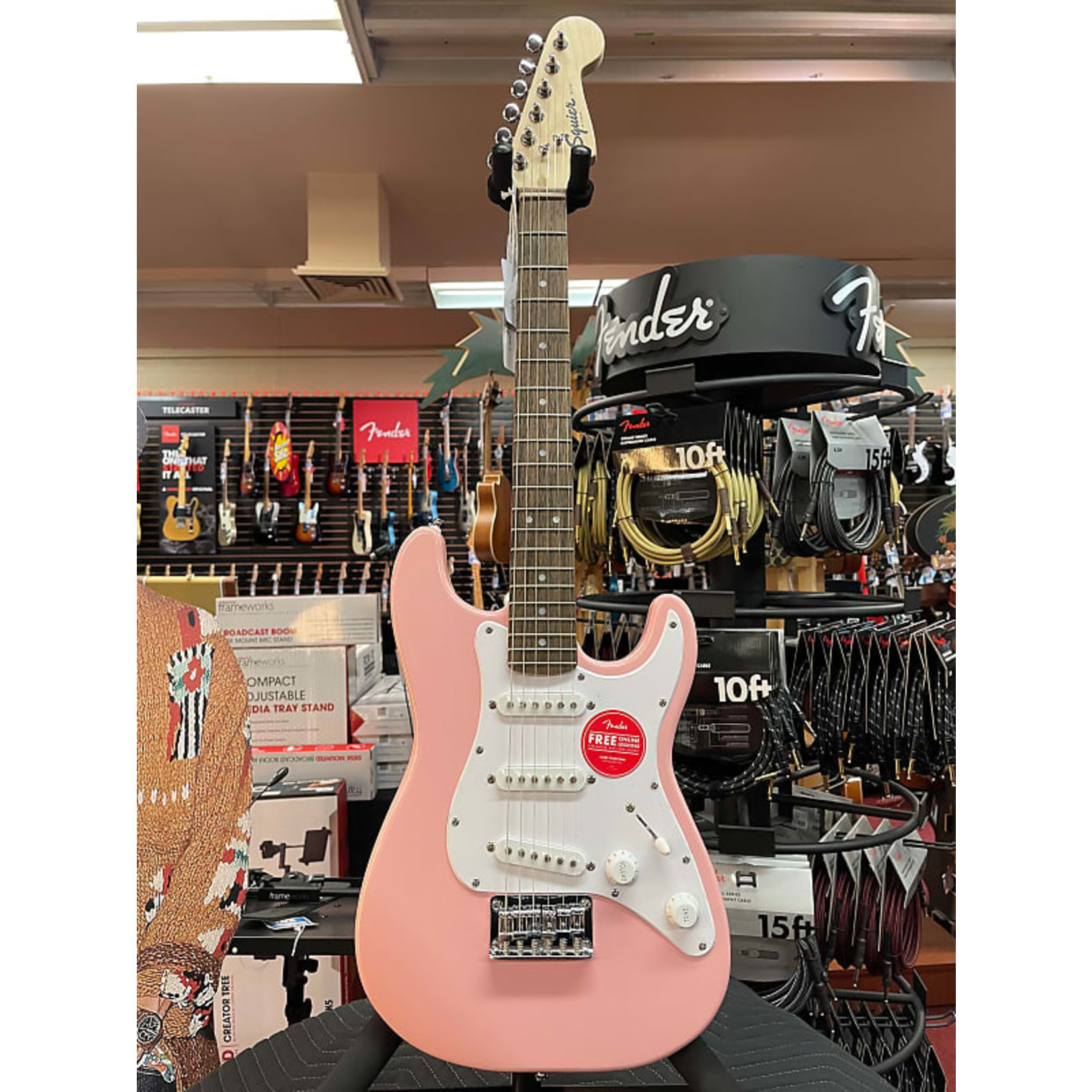Squier ON SALE-Squier Mini Stratocaster Shell Pink