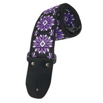Henry Heller Henry Heller 2" WOVEN JACQUARD WITH TRI GLIDE AND NYLON BACKING- Floral Black, Purple
