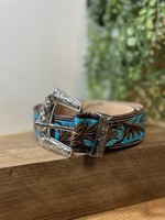 Myra Bags Turquoise Leather Belt