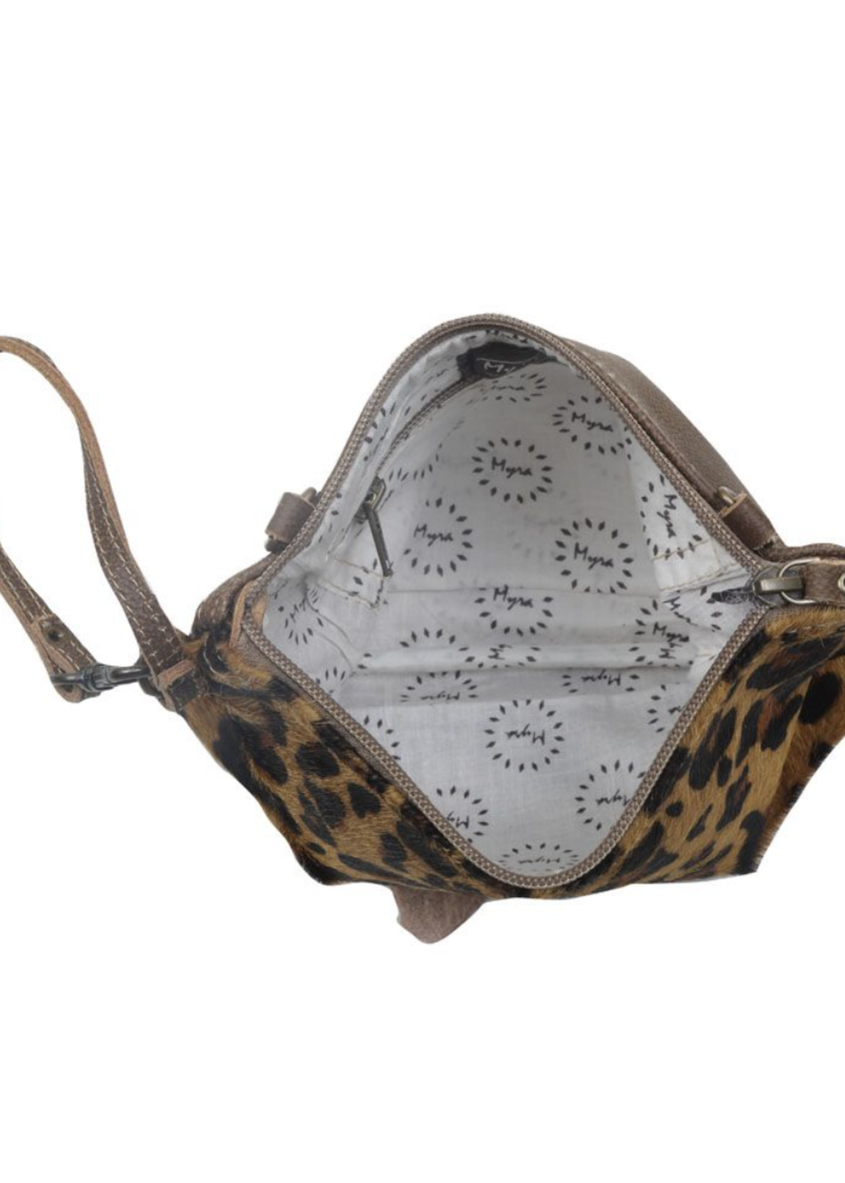 Myra Bags Retro Leopard Print Crossbody Bag