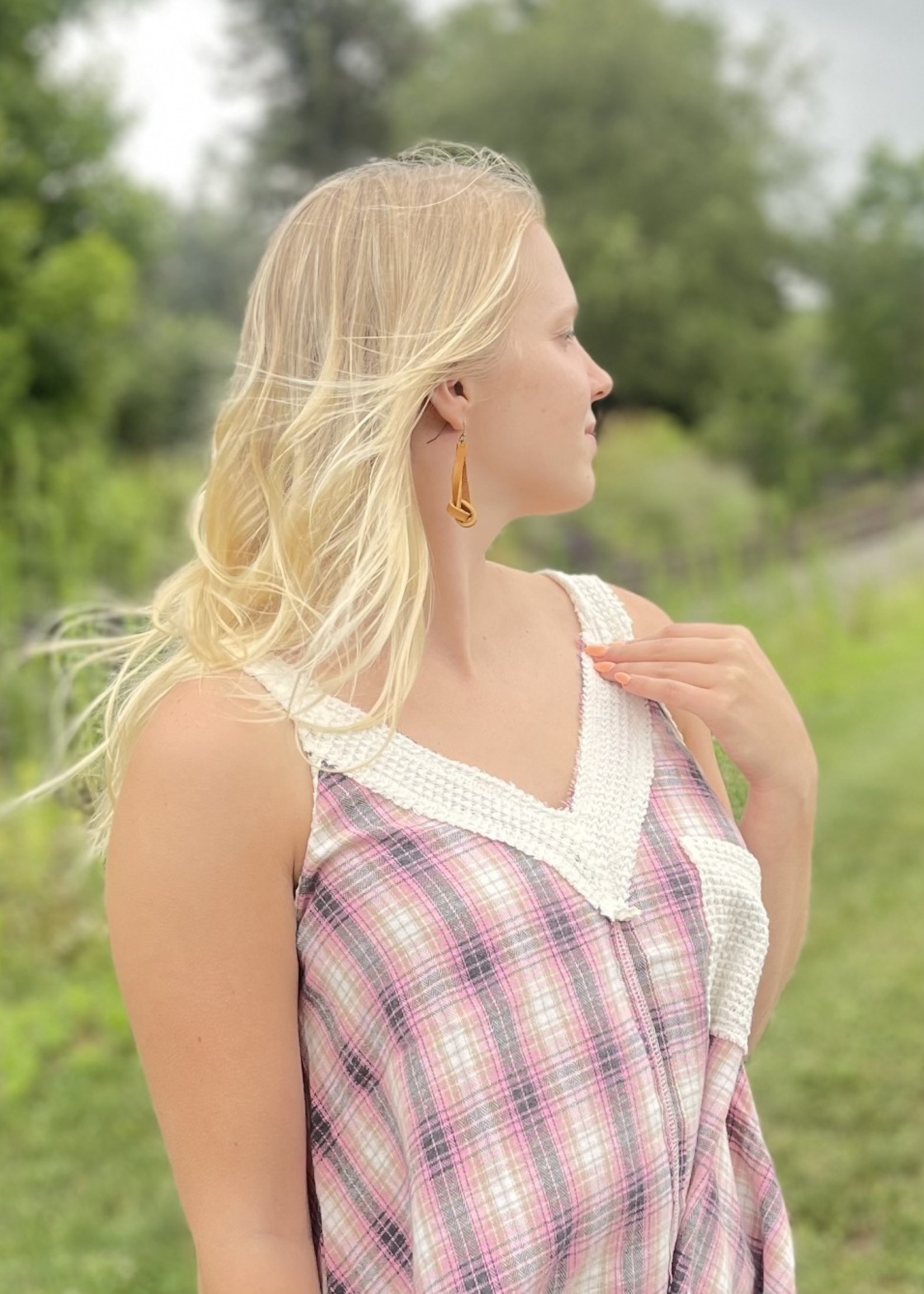 Plaid Pocket Tank- Kindred Soul Apparel - Kindred Soul Apparel