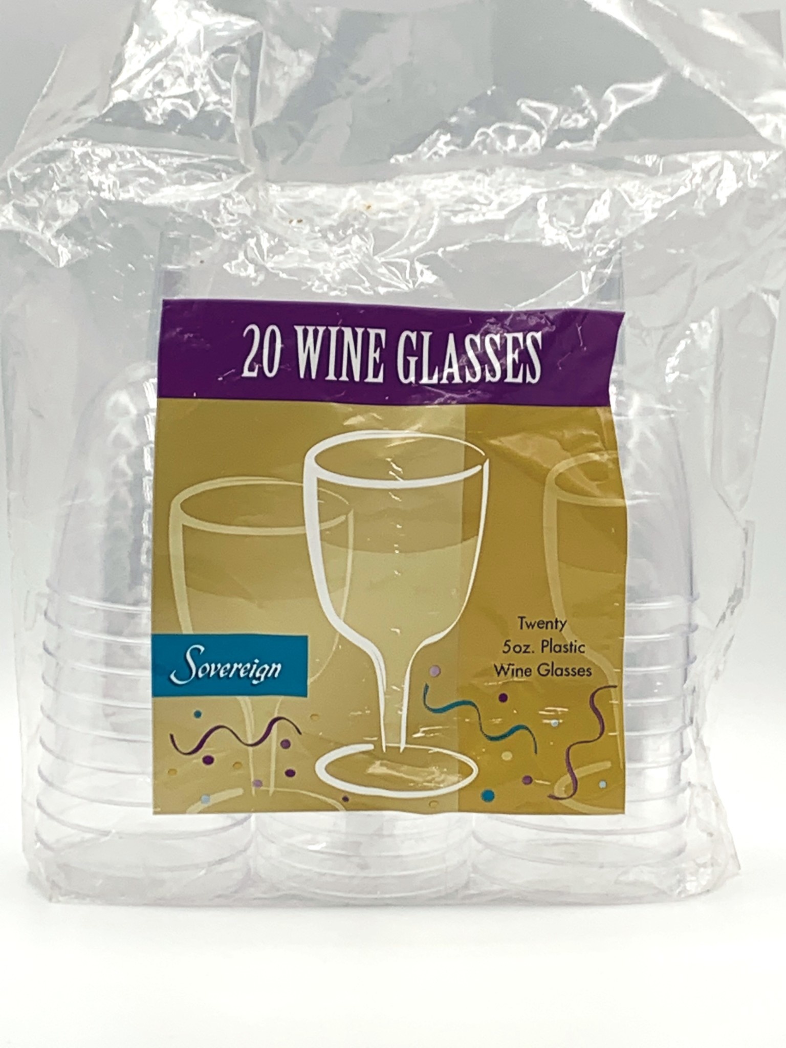Plastic 5oz. Wine Glass 20pk