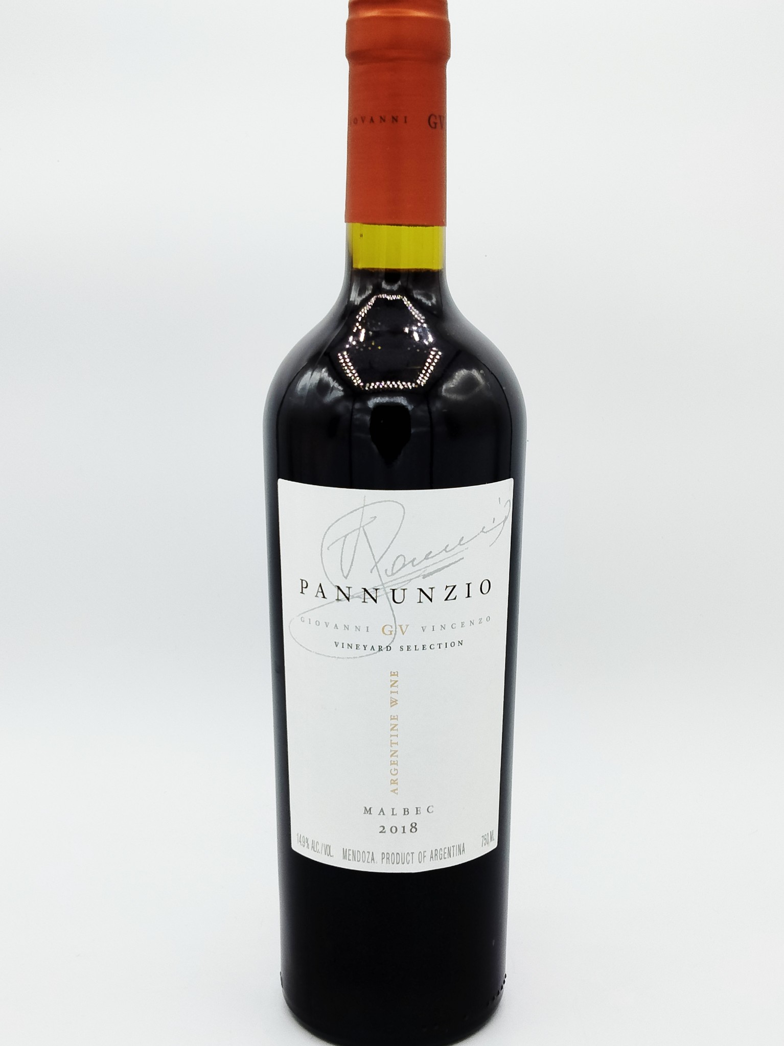 Mendoza Malbec 2020 GV Pannunzio "Vineyard Selection"  750ml