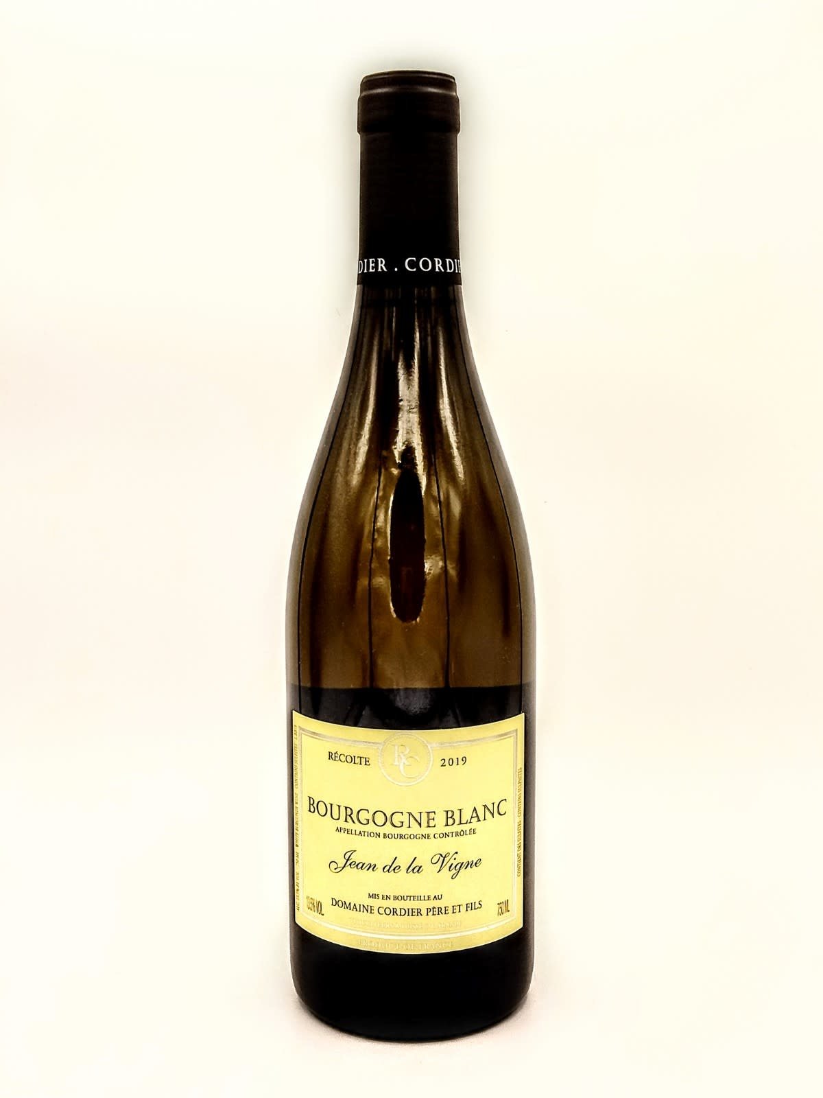 Bourgogne Blanc 2019 Domaine Cordier "Jean de la Vigne"  750ml
