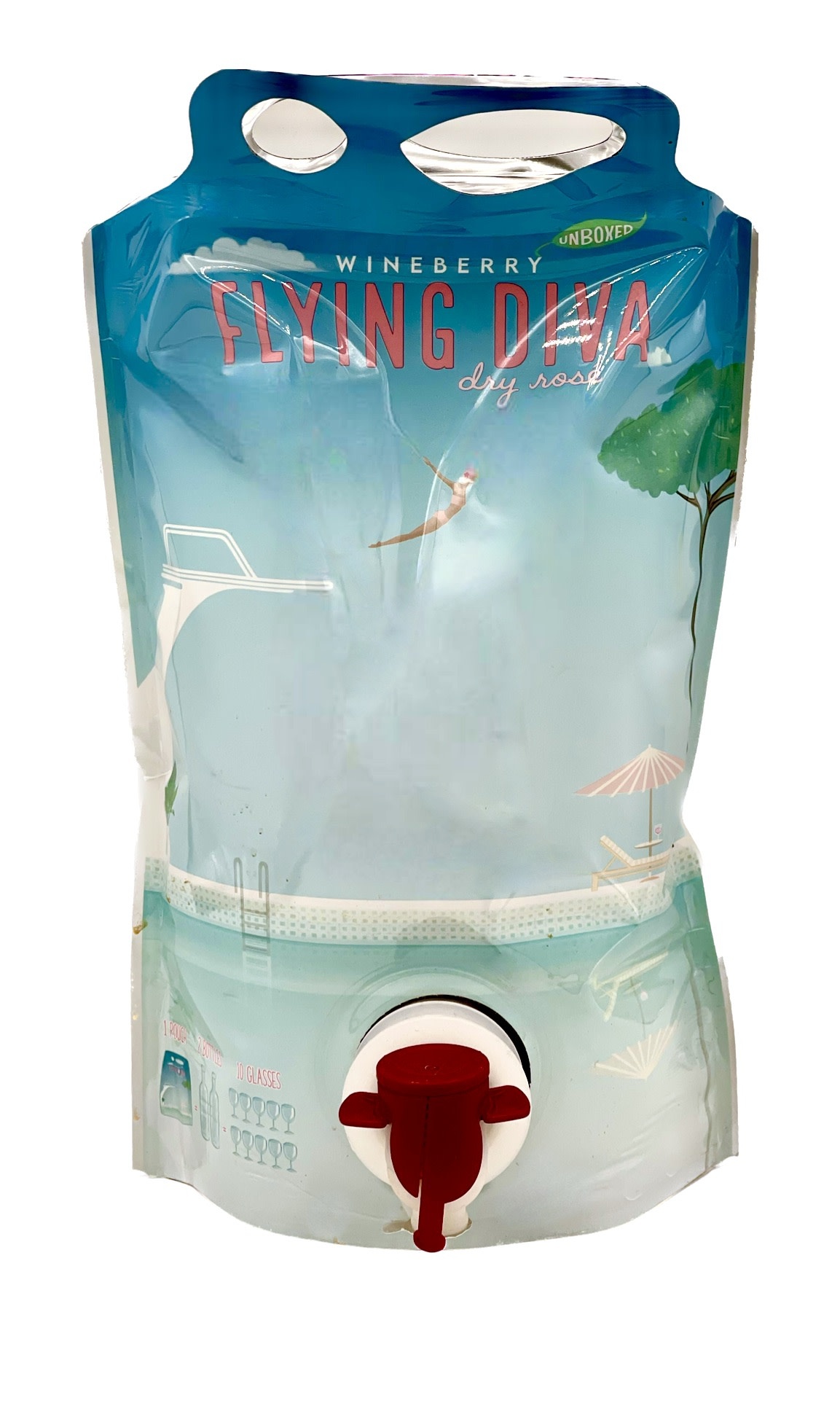 French Dry Rose 2022 Flying Diva 1.5 Liter Pouch